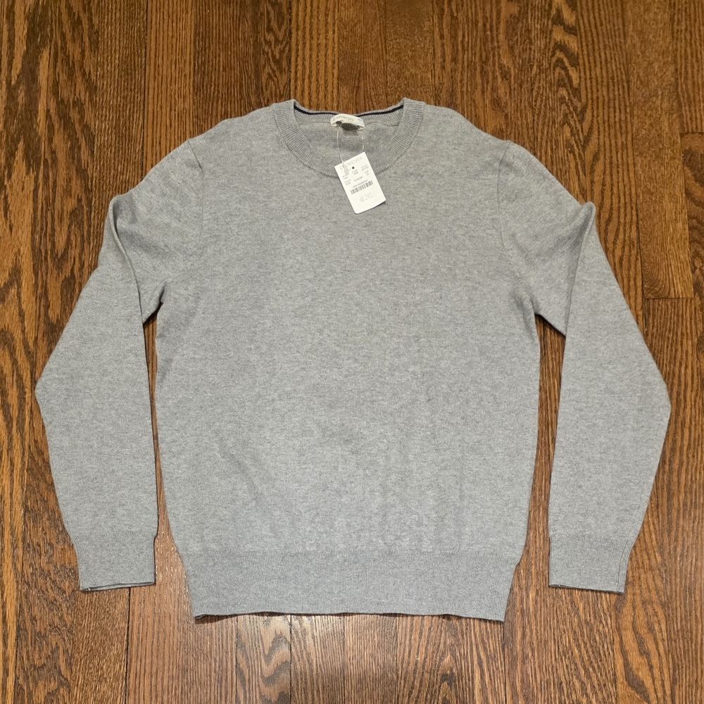 J. Crew Kids Cotton-Cashmere Crewneck Sweater in Flannel Grey NWT